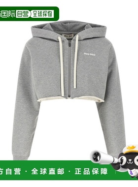 1h可退 香港直邮Miu Miu 缪缪 女士 短款连帽衫 MJLA25SOOO182J