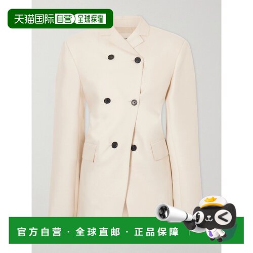 1h可退 美国直邮KHAITE 女士 Rolo 双排扣羊毛真丝混纺西装外套 6