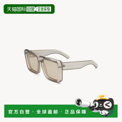 自营欧洲直邮YSL圣罗兰 SL 900 HOWL 女士透明米色尼龙大方形太阳