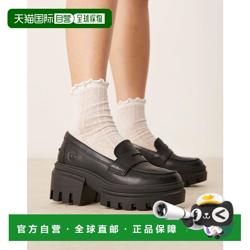 1h可退 香港直邮Timberland 天伯伦 女士 Everleigh 粗跟高跟皮质
