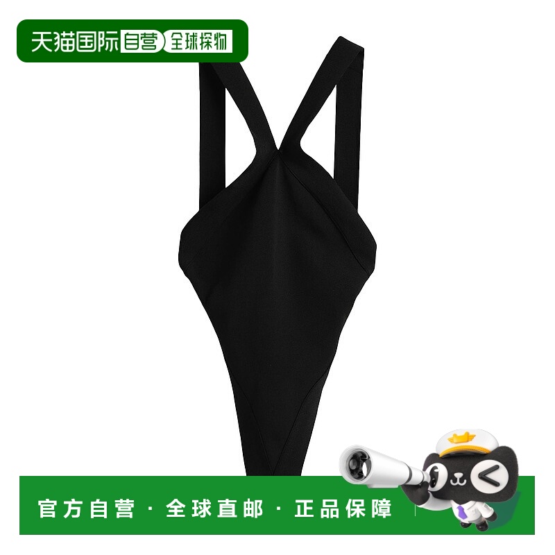 1h可退 香港直邮Saint Laurent 圣罗兰 女士 连体衣 black黑色 舒