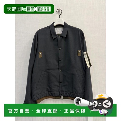 1h可退 香港直邮SACAI 男士夹克 2603900M301 SS2026 黑色 Suitin
