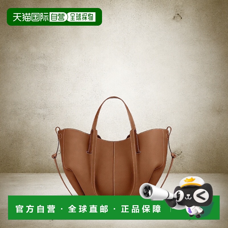自营欧洲直邮POLENE Cyme Mini女士手提包单肩包托特包通勤驼色