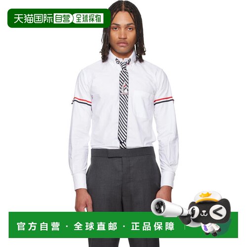 1h可退 香港直邮Thom Browne 汤姆 布朗 男士 白色 Oxford RWB Ar