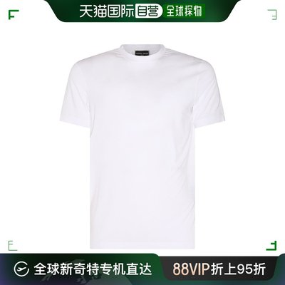 香港直邮Armani 阿玛尼 男士 白色粘胶纤维混纺T恤 8NST62SJP4Z