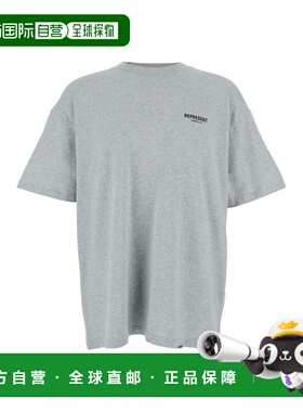 1h可退 香港直邮Represent 男士 Front and on Back 灰色带Logo长