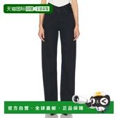 香港直邮Saint 高腰阔腿牛仔裤 Laurent 女士 8341 圣罗兰 1h可退