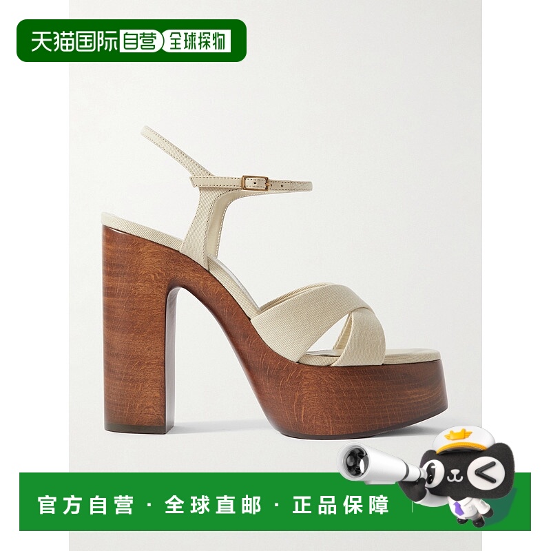 香港直邮Saint Laurent 圣罗兰 女士 BIANCA 厚底高跟凉鞋 775218