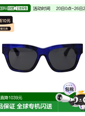 1h可退 香港直邮Burberry 巴宝莉 女士 格纹蓝色醋纤太阳眼镜 0BE