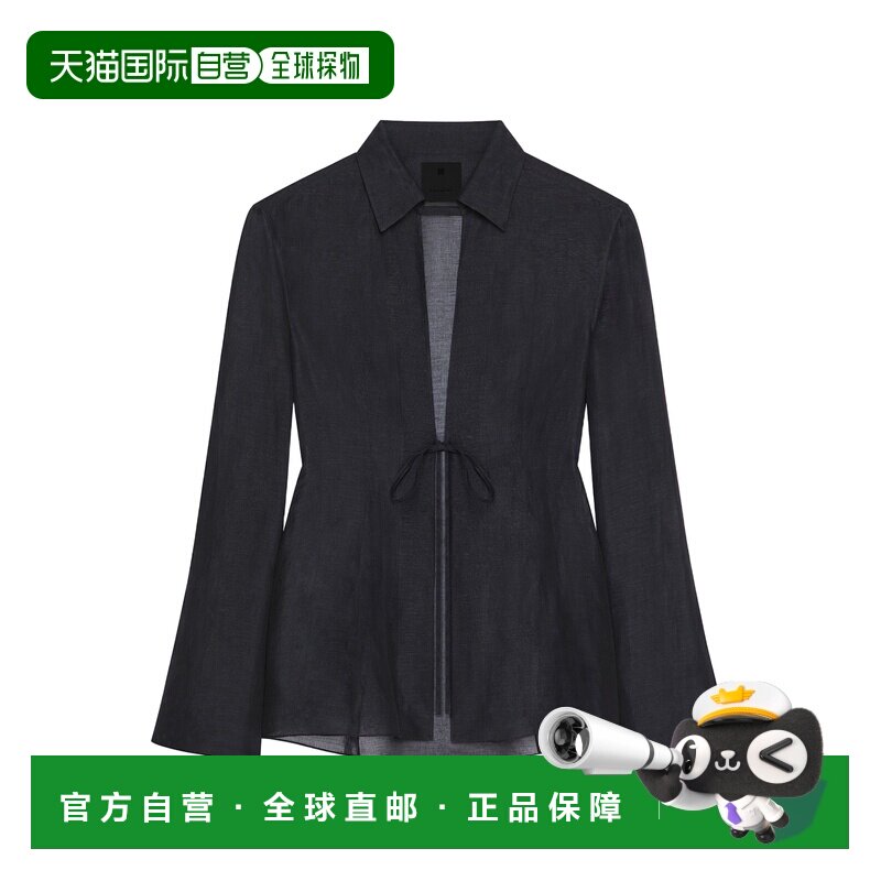 1h可退 香港直邮GIVENCHY 女士衬衫 BW619U15LV001 SS2025 黑色