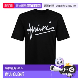 SCRIPT 男士 T恤 AMTOJR1020 舒 1h可退 black黑色 香港直邮AMIRI