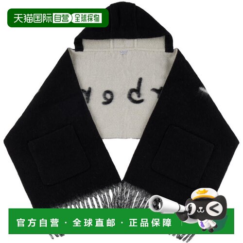 1h可退 香港直邮Burberry 巴宝莉 女士 黑色 Logo Alpaca Wool Bl