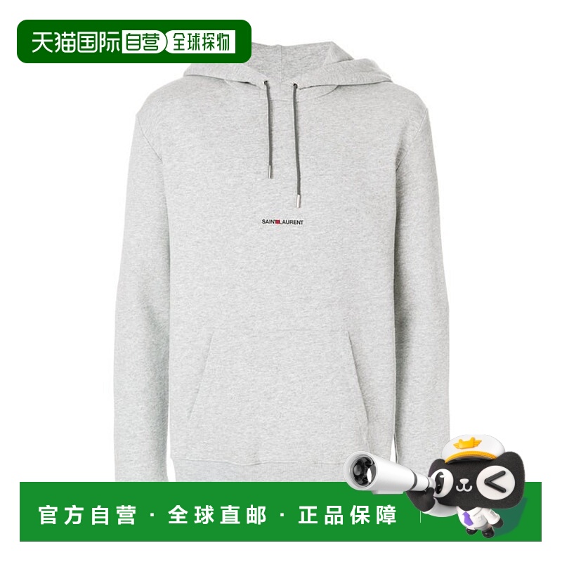 香港直邮Saint Laurent 棉质摇粒绒徽标连帽衫 464581YB2OD卫衣