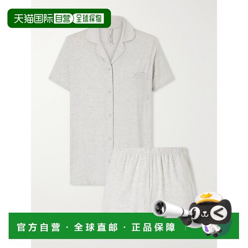 香港直邮SKIMS 女士 Sleep Set Heather 弹性莫代尔浅灰色毛线衫