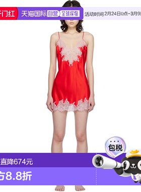 1h可退 香港直邮SKIMS 女士 红色 Silk Lace Mini 衬裙 LGSLI1117