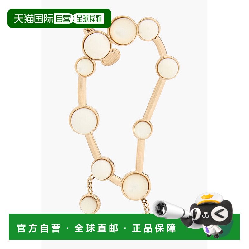 香港直邮Chloe 蔻依 女士 双子座镀金珍珠母玛瑙石全耳式耳环 CHC