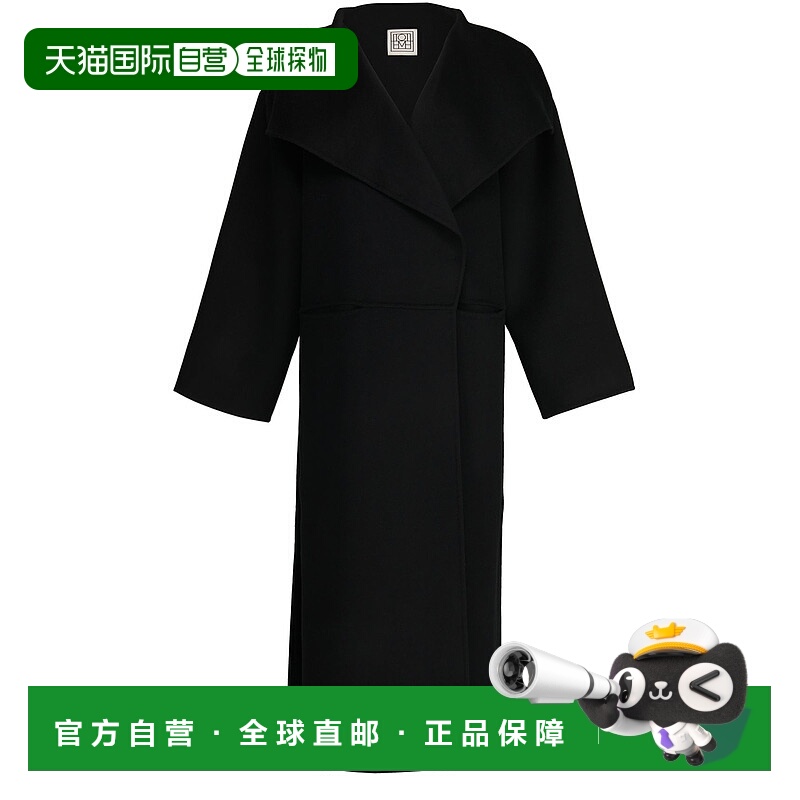 1h可退 香港直邮TOTÊME 女士 签名羊毛、羊绒大衣 T8UBKBLKWZ