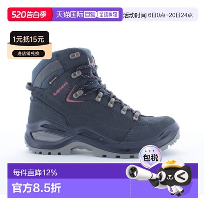 自营欧洲直邮LOWA RENEGADE EVO GTX MID女士钢蓝色防水科技面料