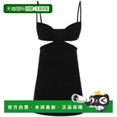 香港直邮off white 女士 1h可退 黑色镂空连衣裙 OWHI080S23KNI00