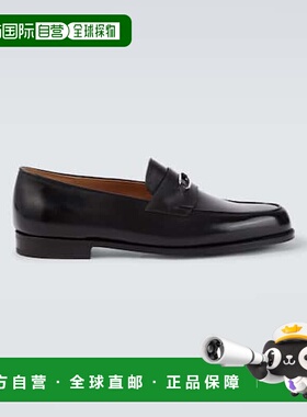 1h可退 香港直邮John Lobb 男士 Lopez 皮质乐福鞋 black黑色 舒
