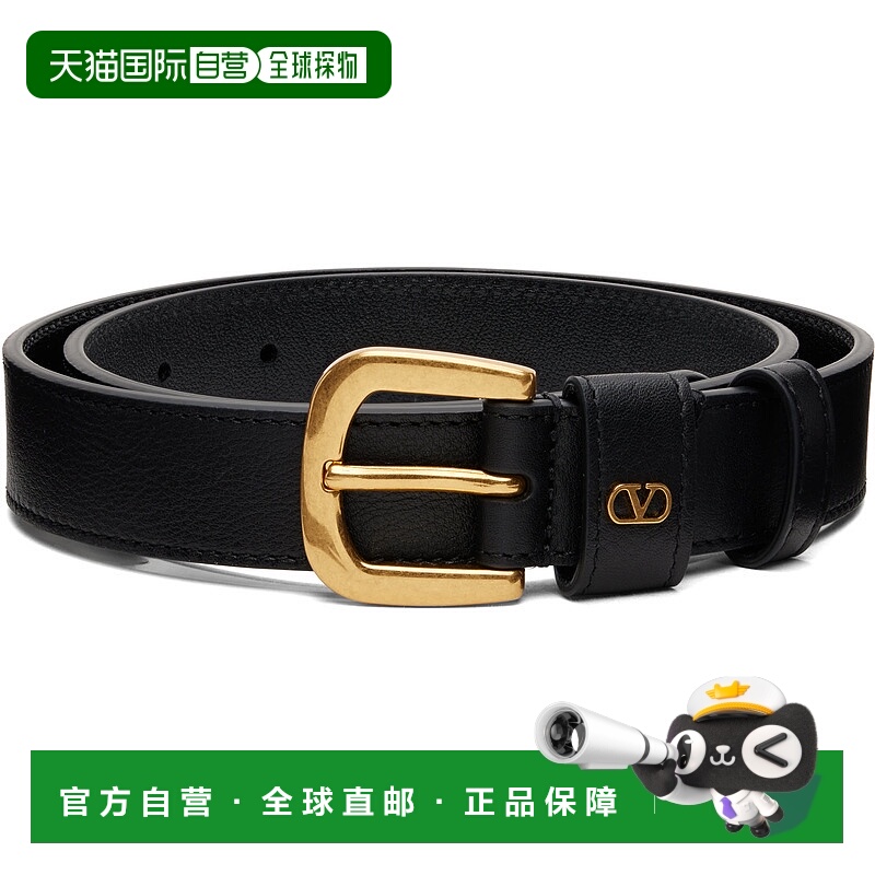 香港直邮valentino 华伦天奴 女士 黑色 VLogo Signature 腰带 7W