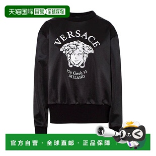 香港直邮Versace A884051F001081B000 黑色Medusa徽标圆领卫衣