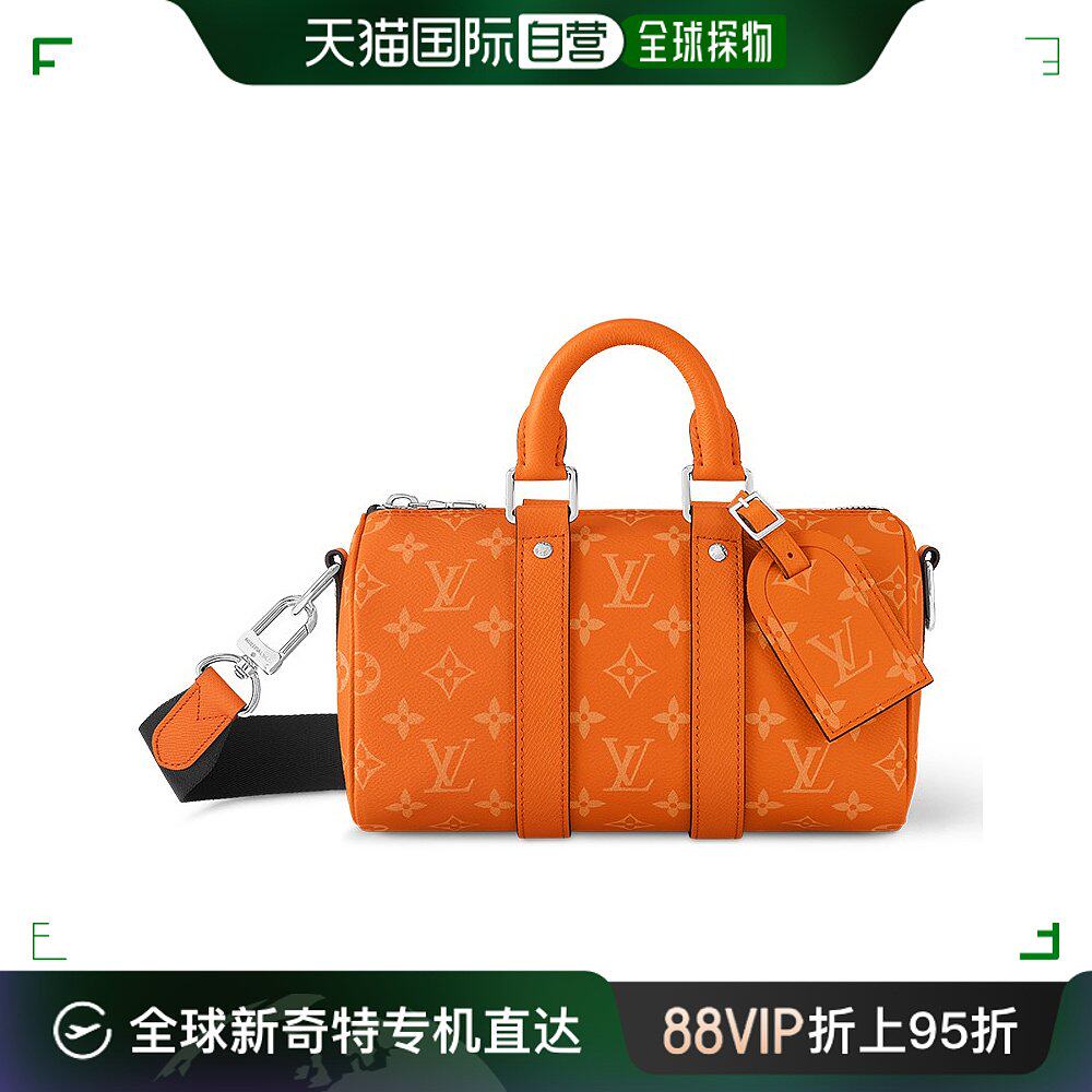 欧洲直邮lv/路易威登24新款 男士老花橙色帆布制拉链开合旅行手提