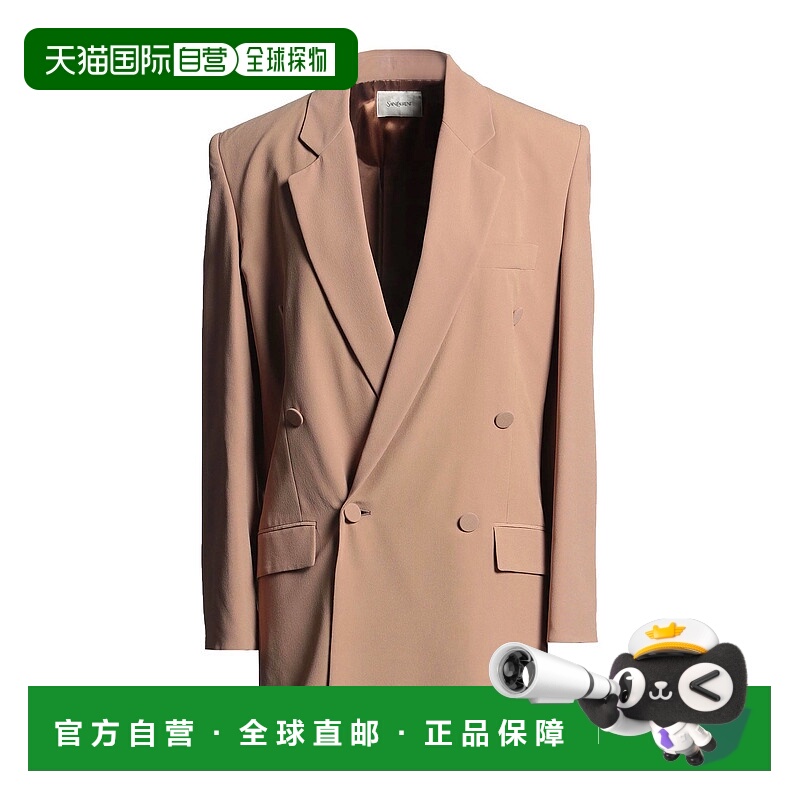 1h可退 香港直邮Saint Laurent 圣罗兰 女士 西装外套 brown棕色