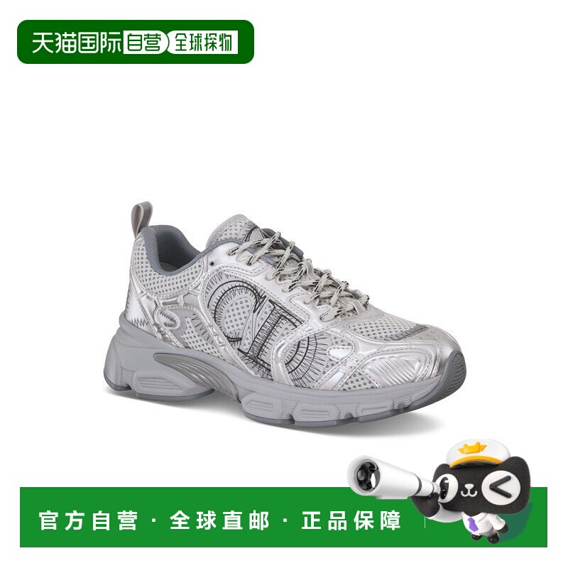 自营1h可退 欧洲直邮Dior 迪奥 女士银色皮革运动鞋新款老爹鞋