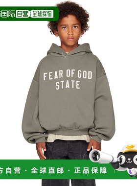 香港直邮Essentials 女童 灰色 90s Fit Fleece 儿童连帽衫童装 7