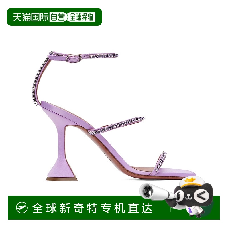 香港直邮Amina Muaddi Gilda搭扣高跟凉鞋 GILDA SANDAL CL SATIN