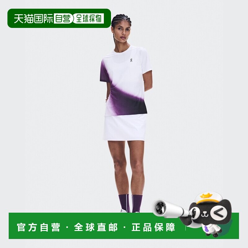 自营欧洲直邮ON昂跑 Court-T Swing女士聚酯纤维网球图案运动T恤图片