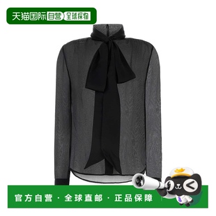 欧洲直邮saint 长袖 laurent 衬衫 真丝 女士 1h可退