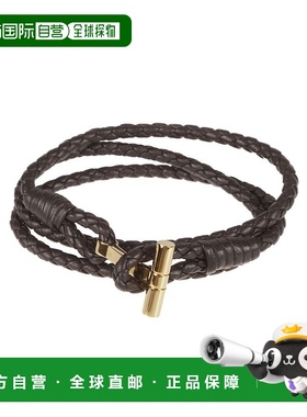 1h可退 香港直邮Tom Ford 汤姆 福特 男士 TOM FORD 黑色皮革手链