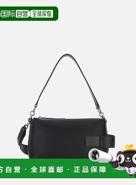 自营欧洲直邮Hogan Bauletto黑色手写布袋手提包斜挎包迷你包