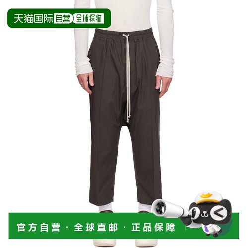 香港直邮rick owens 瑞克 欧文斯 男士 灰褐色 Temple Drawstring