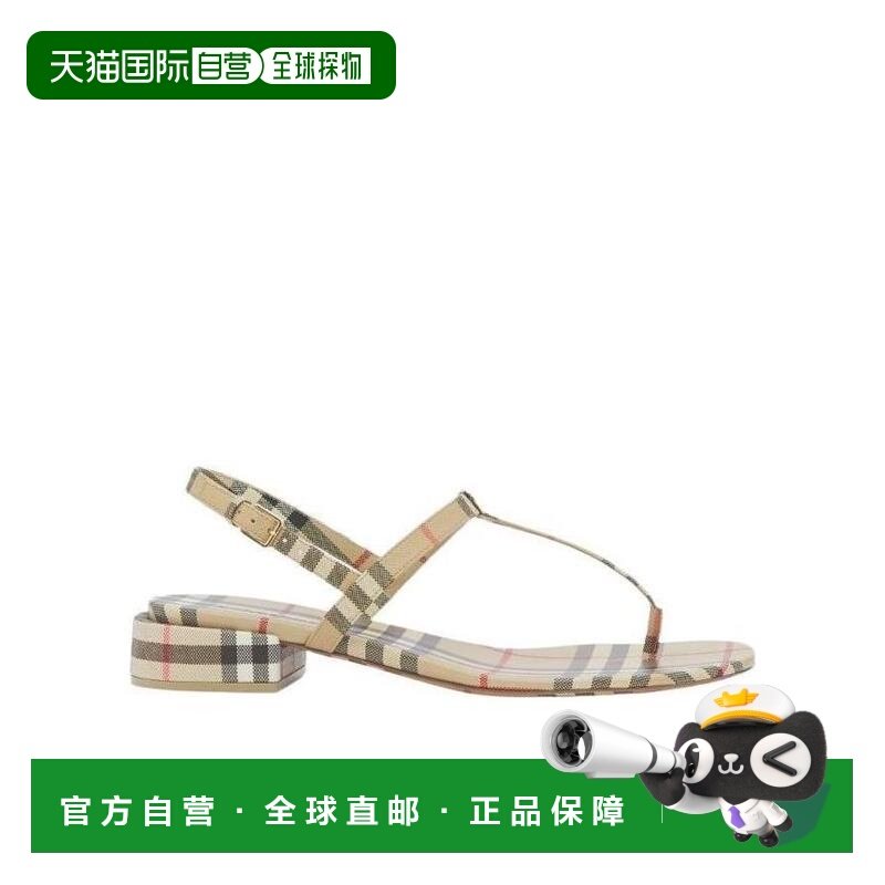 1h可退 香港直邮BURBERRY/博柏利 女士 徽标平底凉鞋 25FW,女鞋,时装凉鞋,淘宝优惠券,粉丝福利购,淘宝优惠卷