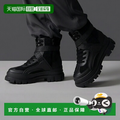 欧洲直邮Buffalo鞋子女高帮板鞋黑色ASPHA COM1 WARM厚底鞋