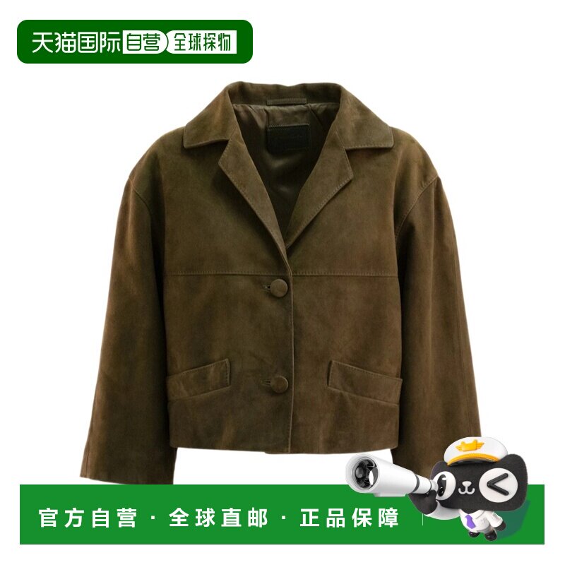 香港直邮PRADA 女士西服 55861180YSOOOF0334 SS2026 绿色 长袖皮