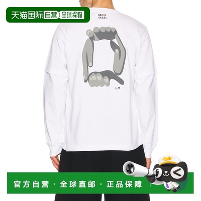 1h可退 香港直邮Sacai 男士 Geoff 印花长袖T恤 2601122S