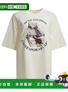 1h可退 香港直邮Acne Studios 艾克妮 女士 白色有机棉T恤 AL0534
