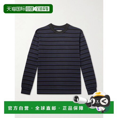 1h可退 美国直邮Sacai 男士 条纹棉针织T恤 2603983M005 blue蓝色