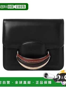 香港直邮Chloe 黑色徽标单肩包 C22SS500G14蔻依斜挎包手提包