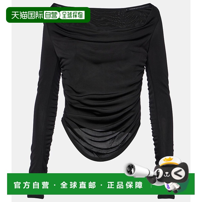 1h可退 香港直邮Staud 女士 Solana 针织上衣 001405 black黑色