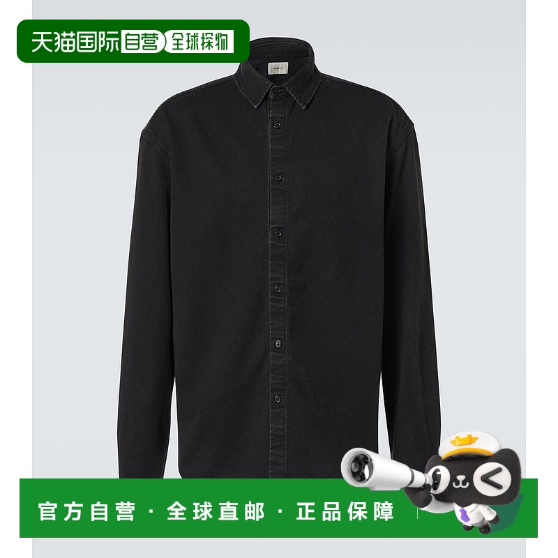 1h可退 香港直邮Saint Laurent 圣罗兰 男士 Cassandre 牛仔布衬