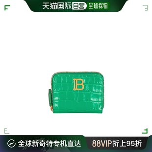 香港直邮Balmain Buzz 女士B 巴尔曼 鳄鱼纹徽标钱包