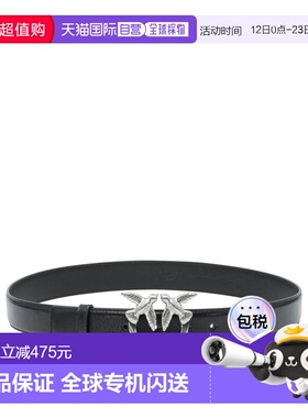 1h可退 香港直邮Pinko 品高 女士 黑色皮带腰带 100125A2M4Z99EBL