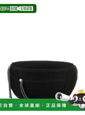 1h可退 香港直邮Lanvin 朗雯 男士 Curb 黑色尼龙腰包 LMBGIB00DA