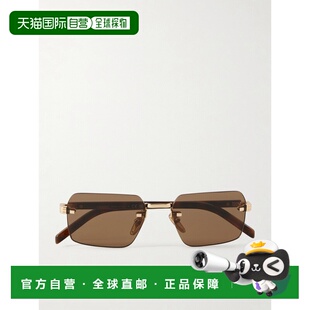 方形框镀金太阳眼镜 男士 0PRD55S5AK90F 普拉达 香港直邮Prada