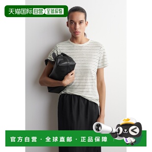 自营欧洲直邮COS 女士白色亚麻圆领短袖T恤女装